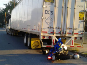 Tractor Trailer Motorcycle Accident